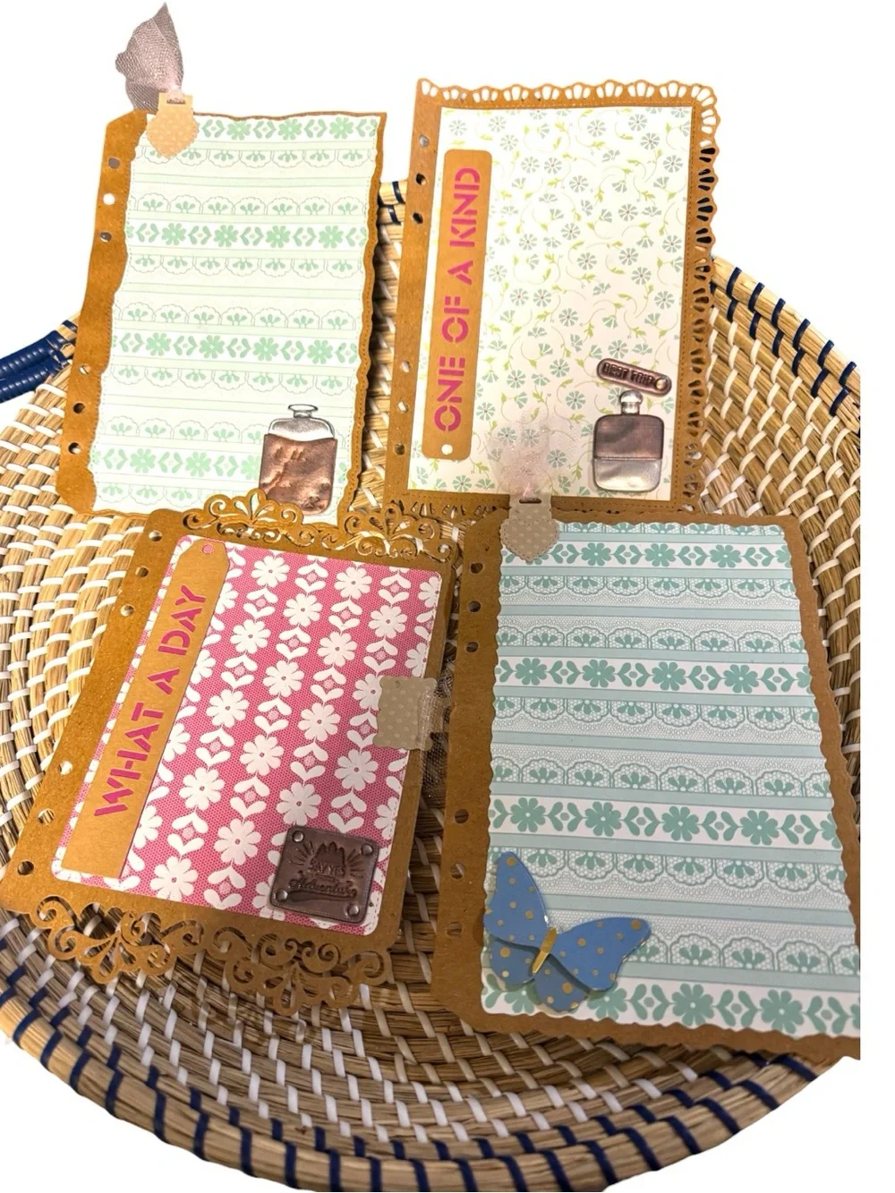 Junk Journal Scrapbooking 8 Pc Inspiration Western Everyday Handmade 6-Ring Book